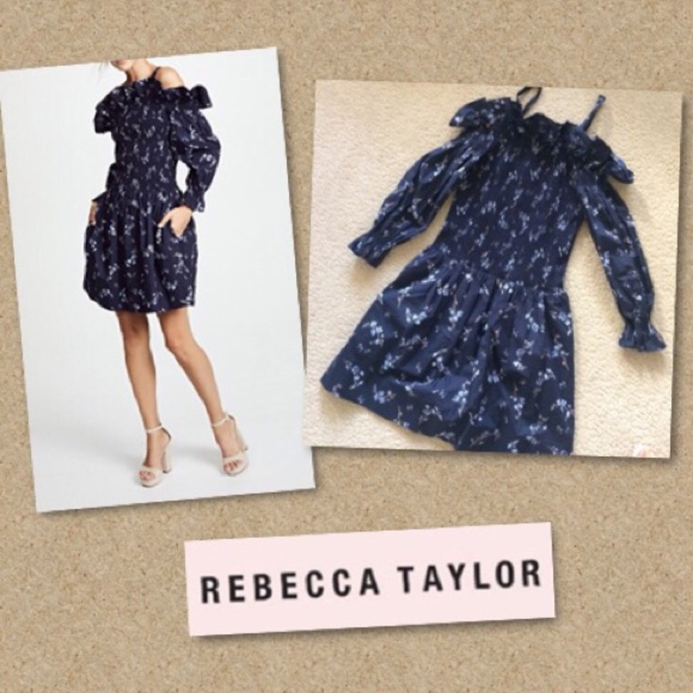 Rebecca Taylor off the shoulder ruffle dress - Picture 1 of 7